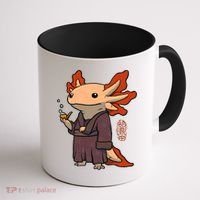 Cute Axolotl Philosopher Coffee Mug thumb 1