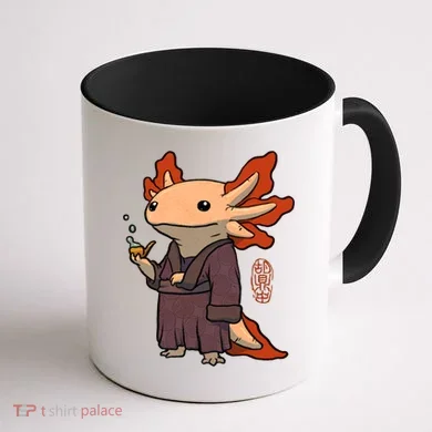 Cute Axolotl Philosopher Coffee Mug back
