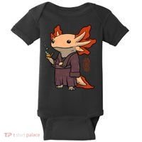 Cute Axolotl Philosopher Baby Bodysuit thumb 0