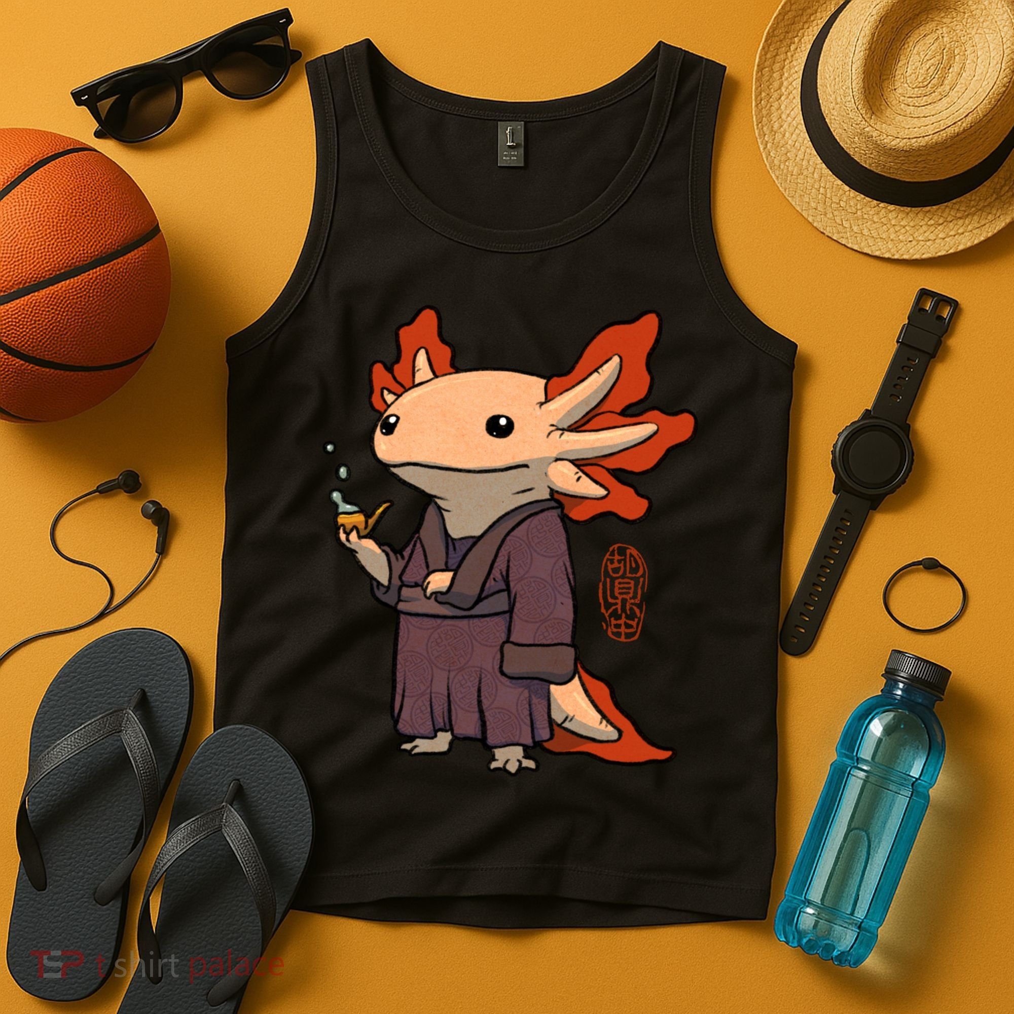 Cute Axolotl Philosopher Tank Top