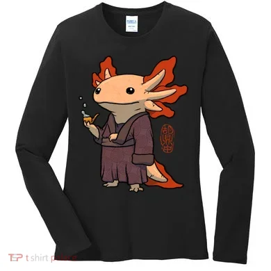 Cute Axolotl Philosopher Women's Long Sleeve Shirt