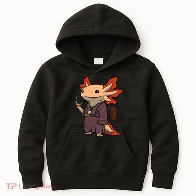 Cute Axolotl Philosopher Kids Hoodie