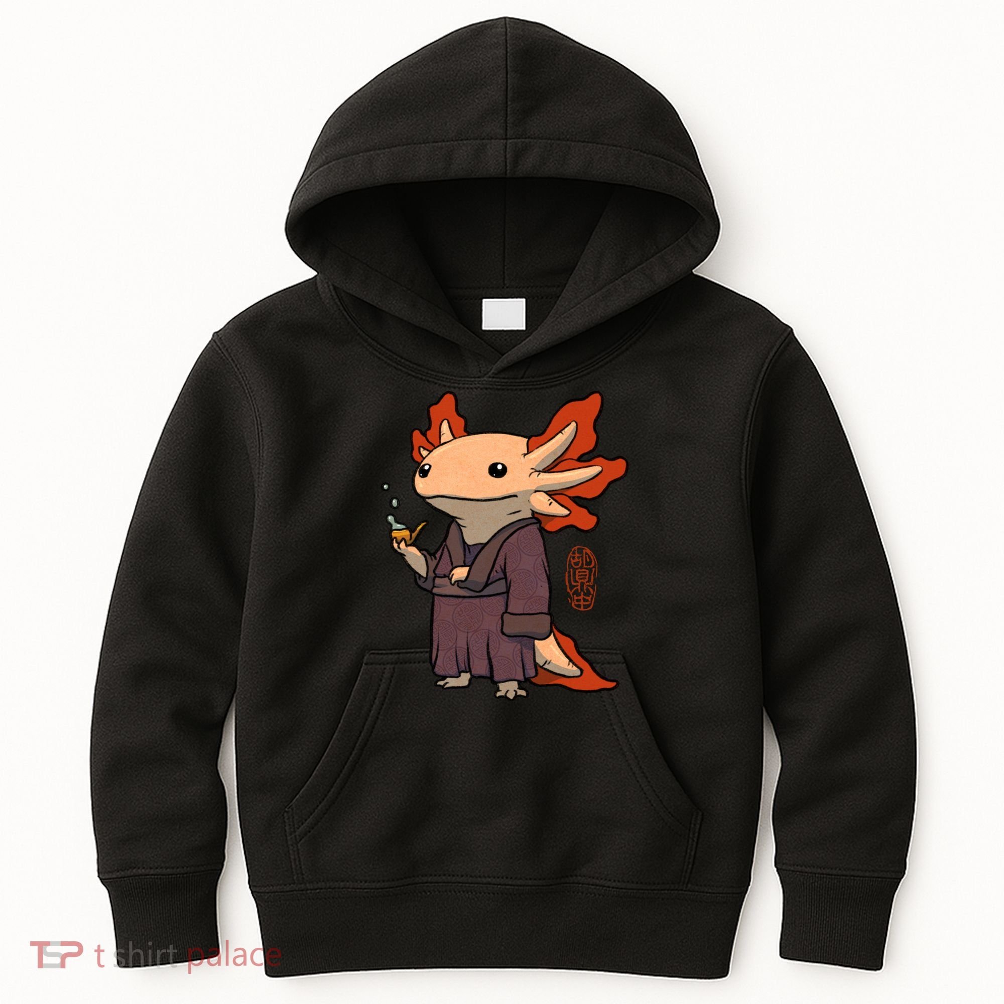 Cute Axolotl Philosopher Kids Hoodie