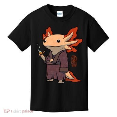 Cute Axolotl Philosopher Kids T-Shirt