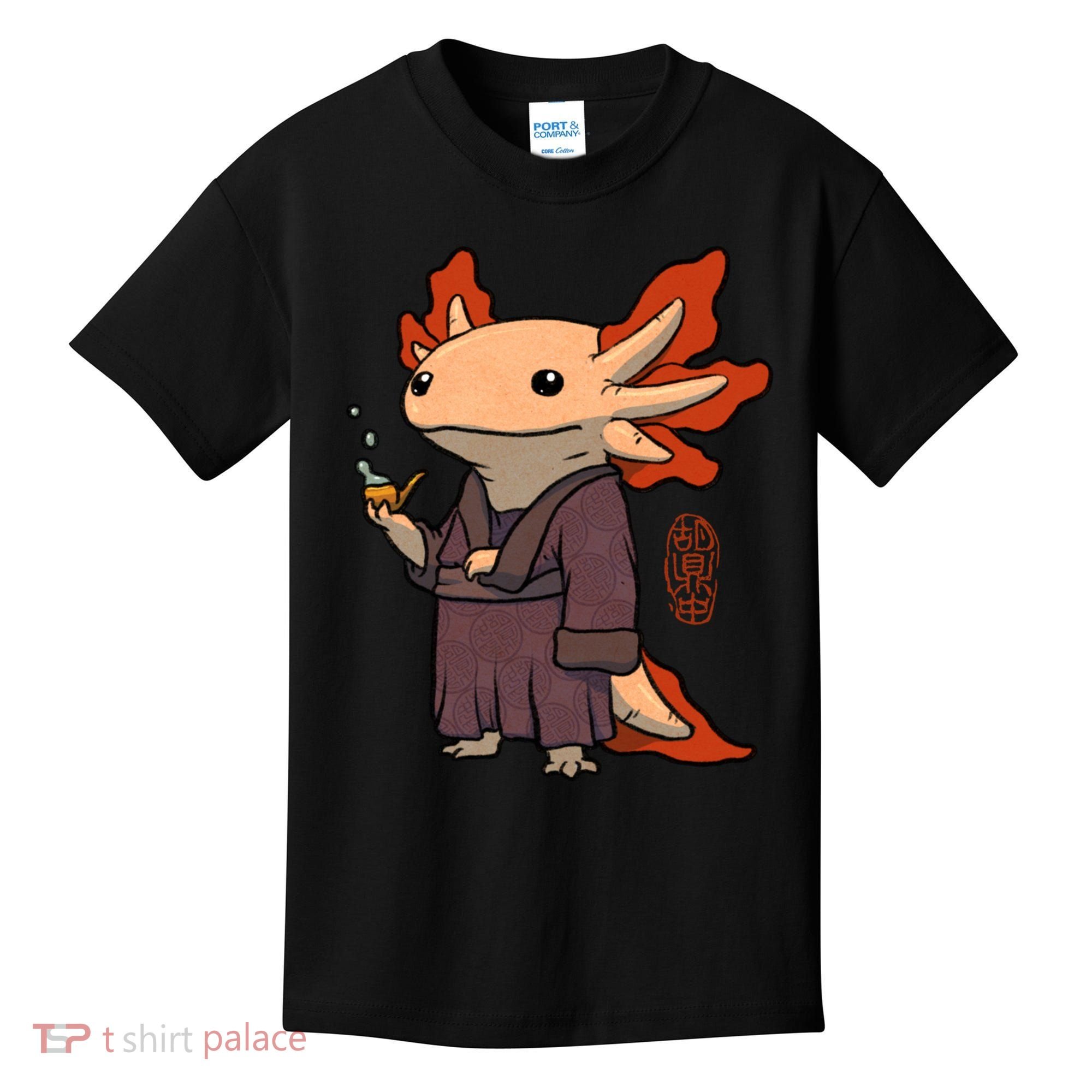 Cute Axolotl Philosopher Kids T-Shirt