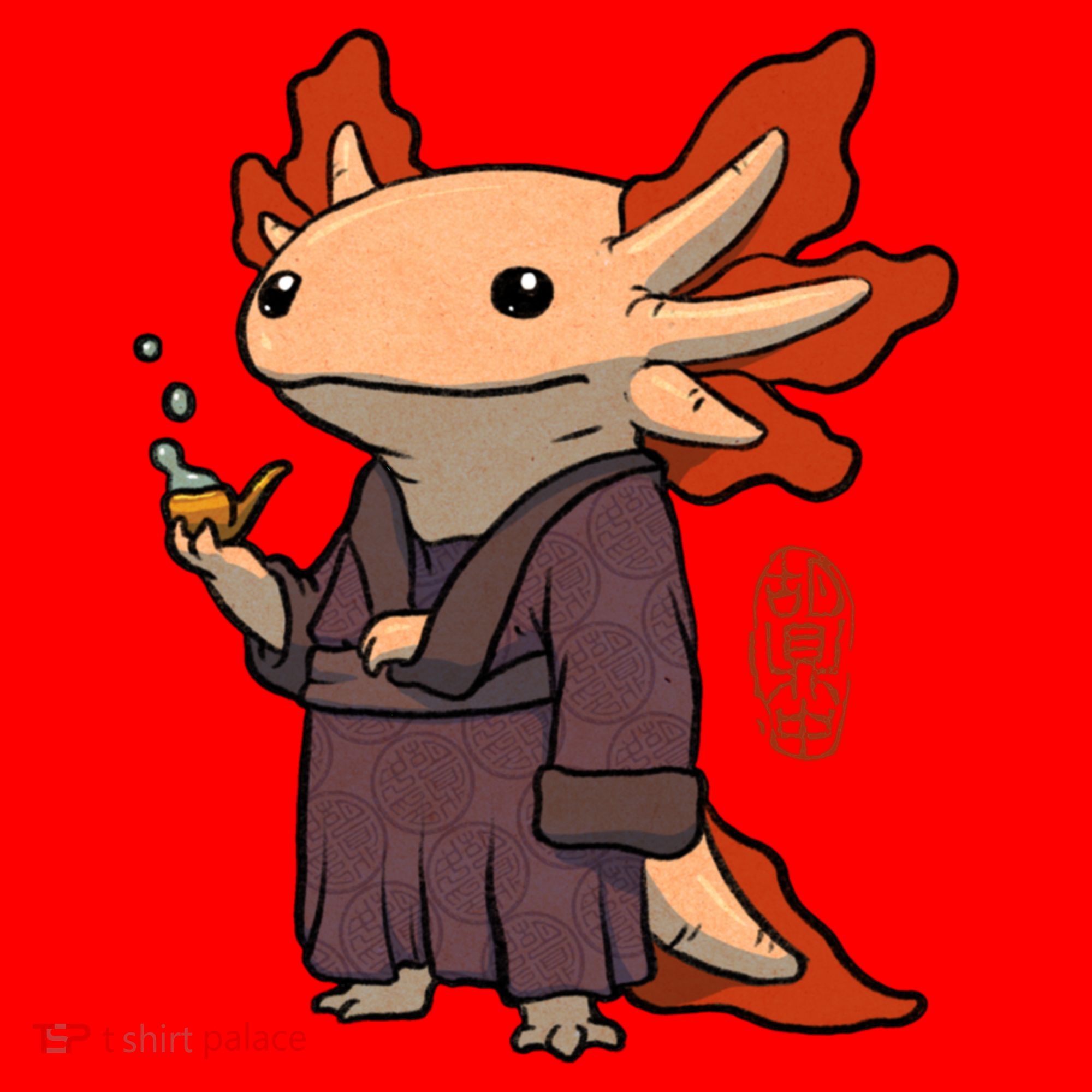 Cute Axolotl Philosopher Santa Hat