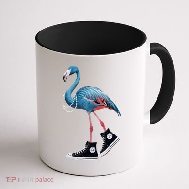 Chucks And Pearls Vote Blue Flamingo Comma La Kamala Harris Funny Gift Coffee Mug back