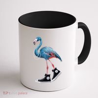 Chucks And Pearls Vote Blue Flamingo Comma La Kamala Harris Funny Gift Coffee Mug thumb 1