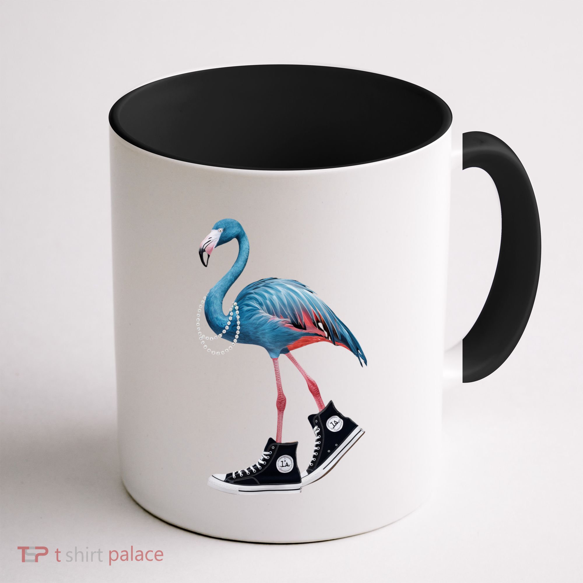 Chucks And Pearls Vote Blue Flamingo Comma La Kamala Harris Funny Gift Coffee Mug