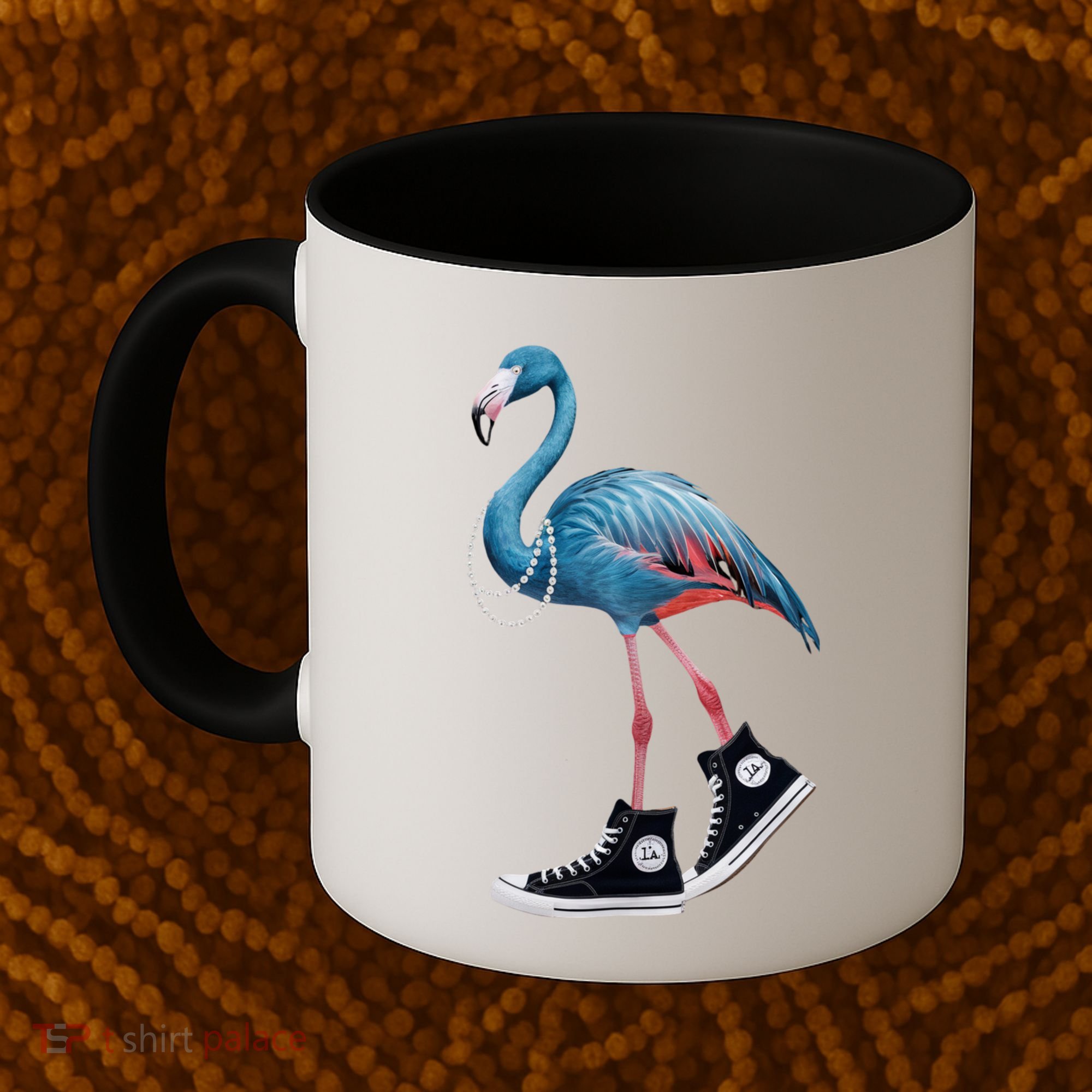 Chucks And Pearls Vote Blue Flamingo Comma La Kamala Harris Funny Gift Coffee Mug