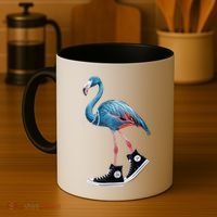 Chucks And Pearls Vote Blue Flamingo Comma La Kamala Harris Funny Gift Coffee Mug thumb 4