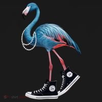 Chucks And Pearls Vote Blue Flamingo Comma La Kamala Harris Funny Gift Women's Hoodie thumb 2