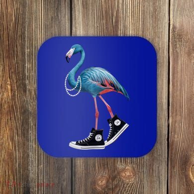 Chucks And Pearls Vote Blue Flamingo Comma La Kamala Harris Funny Gift Coaster