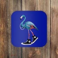 Chucks And Pearls Vote Blue Flamingo Comma La Kamala Harris Funny Gift Coaster thumb 0