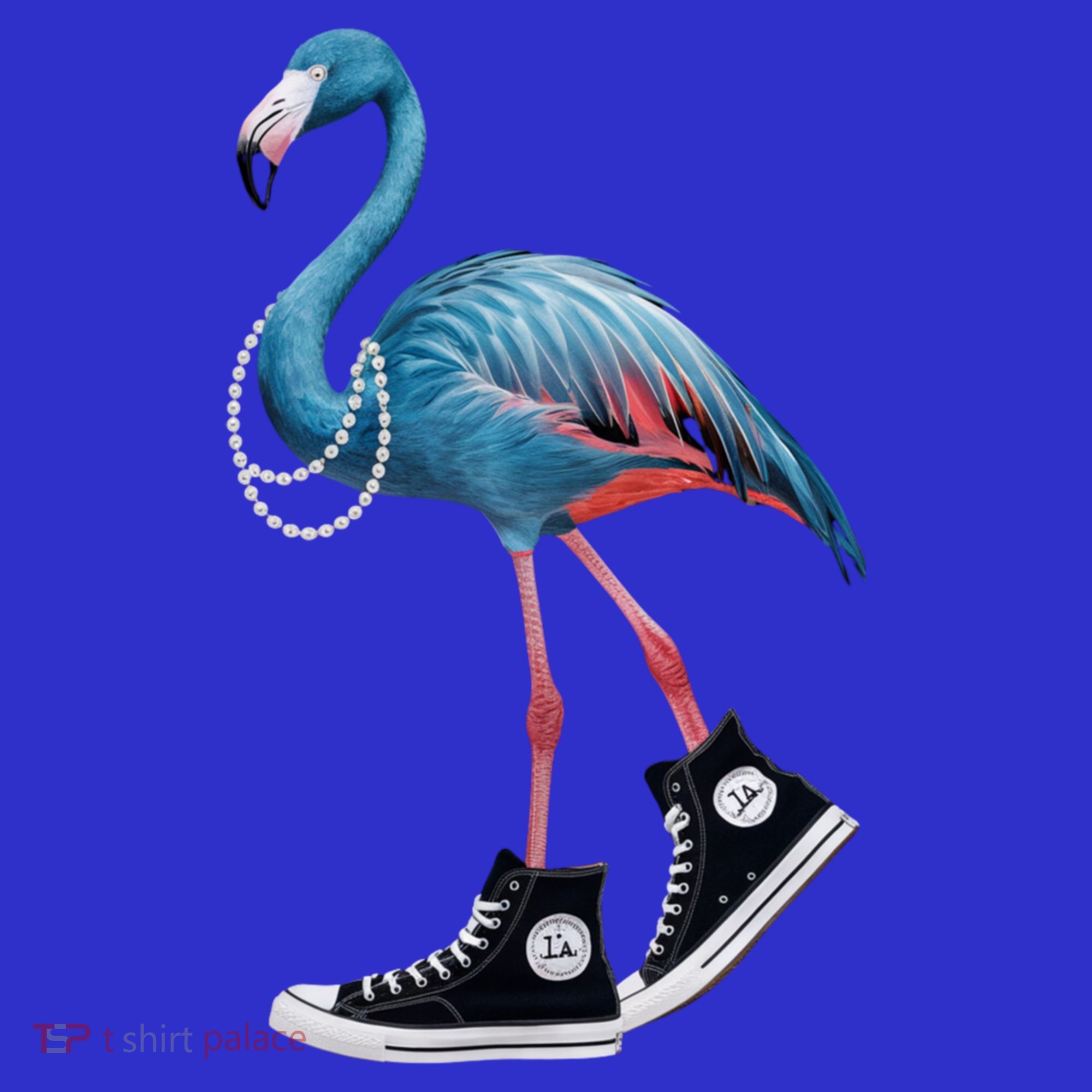 Chucks And Pearls Vote Blue Flamingo Comma La Kamala Harris Funny Gift Tumbler