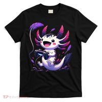 Cute Axolotl Playing Console Video Games Axolotl Gaming T-Shirt thumb 0