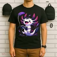 Cute Axolotl Playing Console Video Games Axolotl Gaming T-Shirt thumb 6
