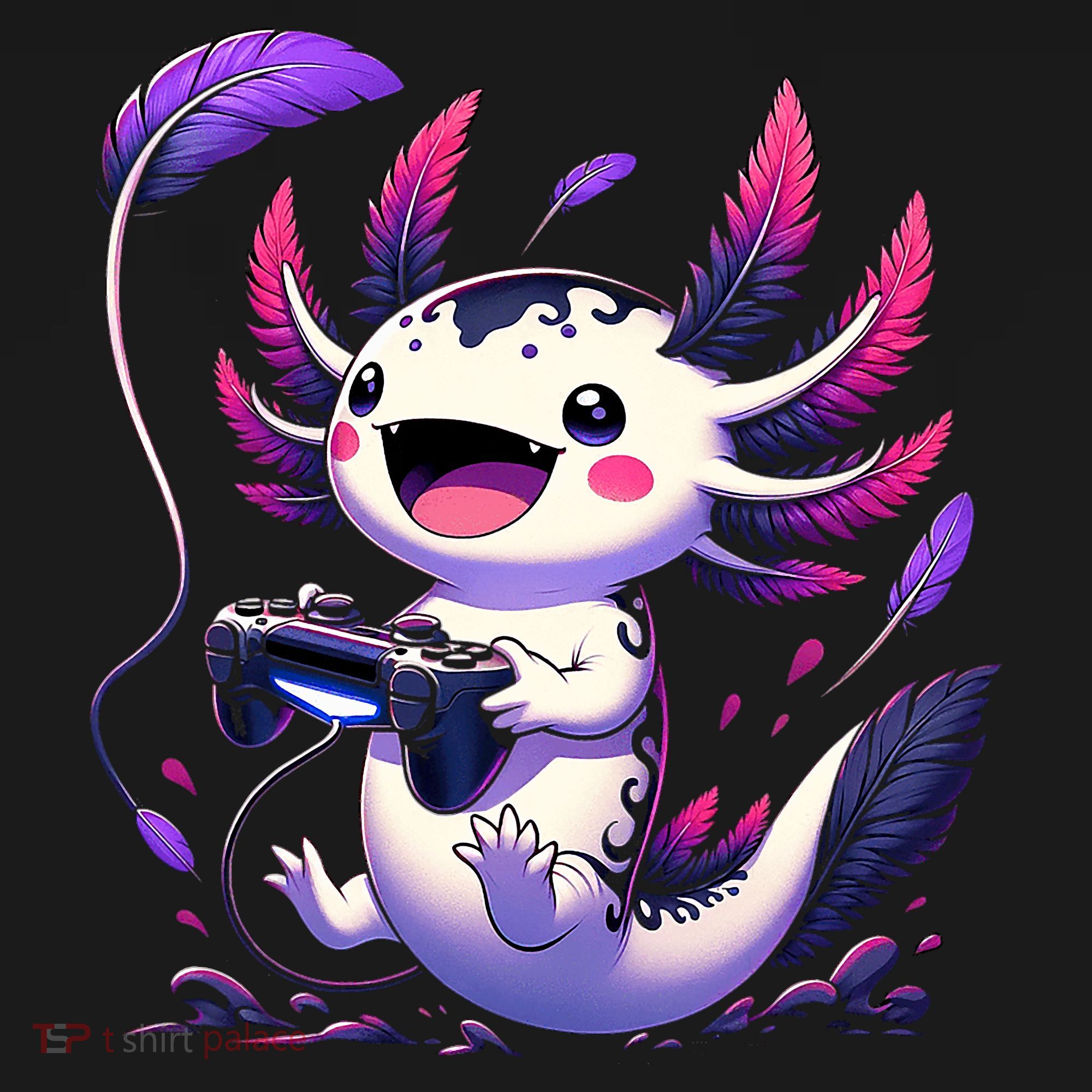 Cute Axolotl Playing Console Video Games Axolotl Gaming Bucket Hat