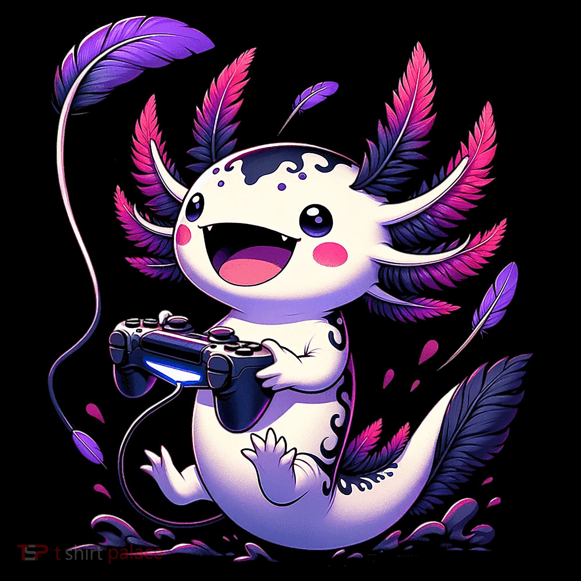 Cute Axolotl Playing Console Video Games Axolotl Gaming Coffee Mug