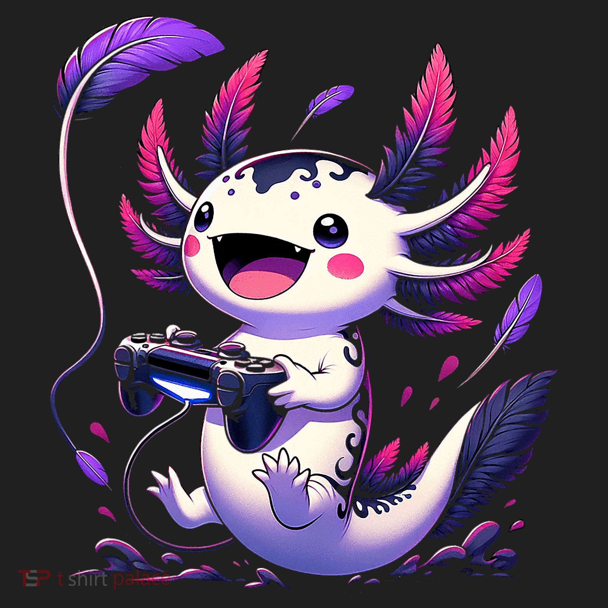 Cute Axolotl Playing Console Video Games Axolotl Gaming Beanie