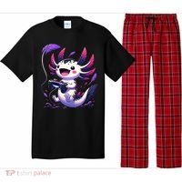 Cute Axolotl Playing Console Video Games Axolotl Gaming Pajama Set thumb 0