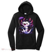 Cute Axolotl Playing Console Video Games Axolotl Gaming Women's Hoodie thumb 0