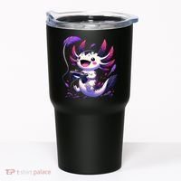 Cute Axolotl Playing Console Video Games Axolotl Gaming Tumbler thumb 0