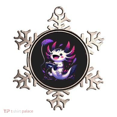 Cute Axolotl Playing Console Video Games Axolotl Gaming Ornament