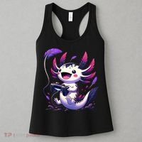 Cute Axolotl Playing Console Video Games Axolotl Gaming Women's Tank Top thumb 3