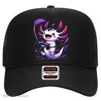 Cute Axolotl Playing Console Video Games Axolotl Gaming Hat thumb 0