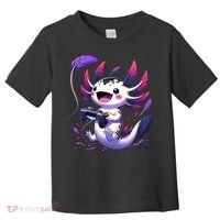 Cute Axolotl Playing Console Video Games Axolotl Gaming Toddler T-Shirt thumb 0