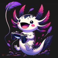 Cute Axolotl Playing Console Video Games Axolotl Gaming Tote Bag thumb 4