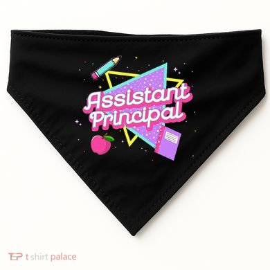 Cute Assistant Principal 80S 90S Back To School Gift USA-Made Doggie Bandana