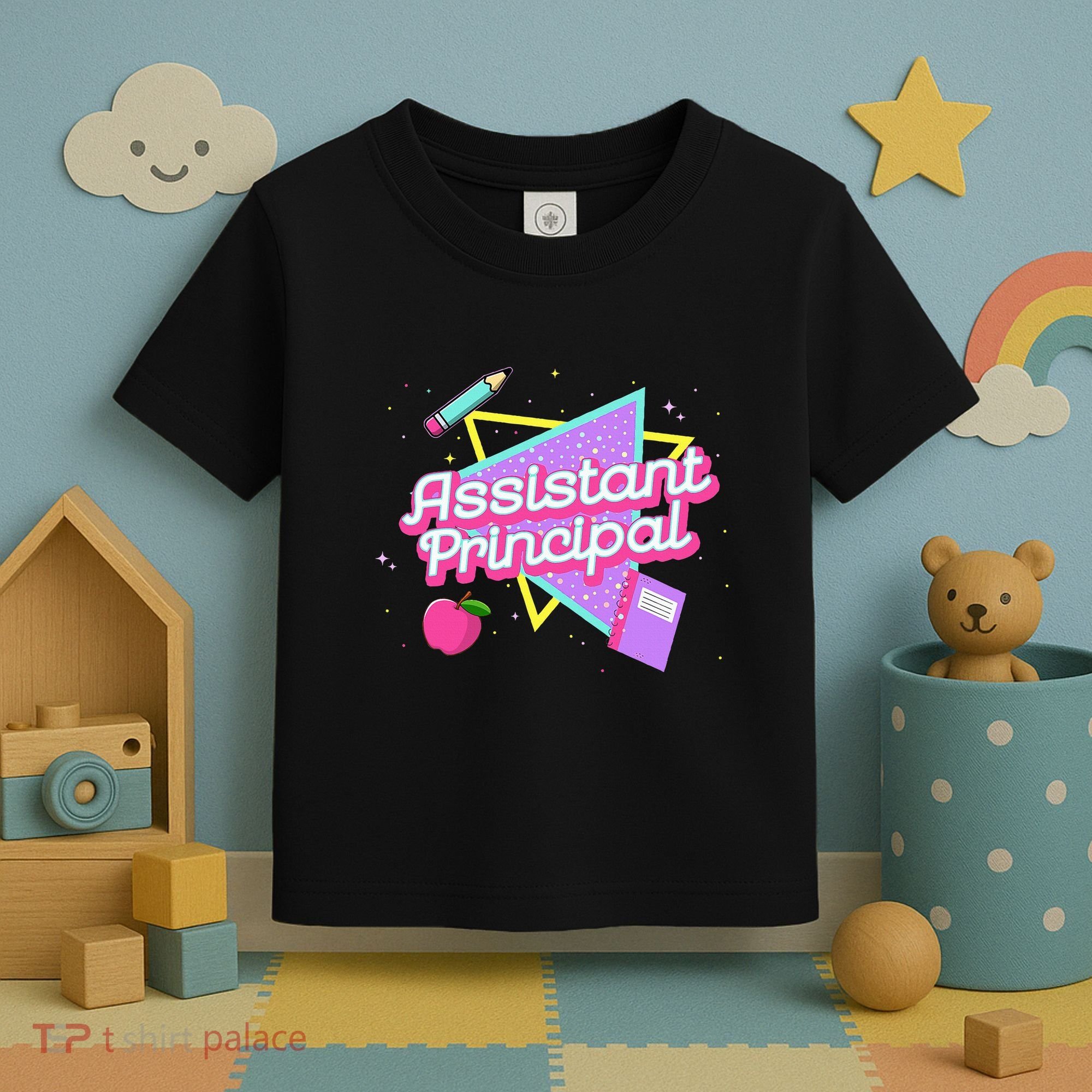Cute Assistant Principal 80S 90S Back To School Gift Toddler T-Shirt