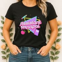 Cute Assistant Principal 80S 90S Back To School Gift Women's T-Shirt thumb 2