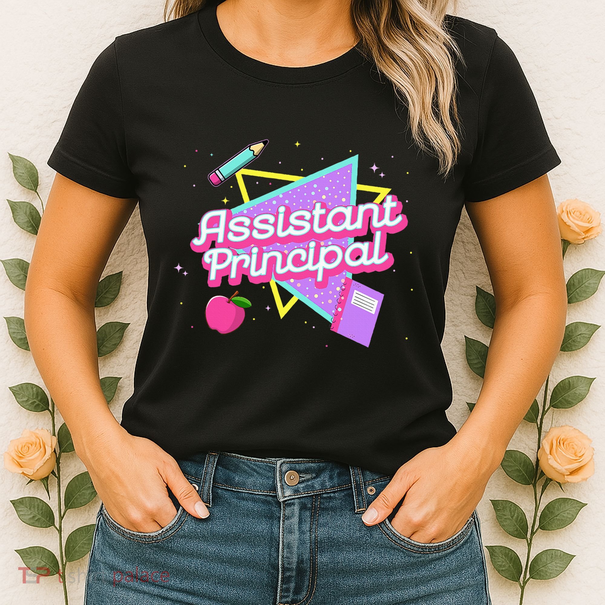 Cute Assistant Principal 80S 90S Back To School Gift Women's T-Shirt