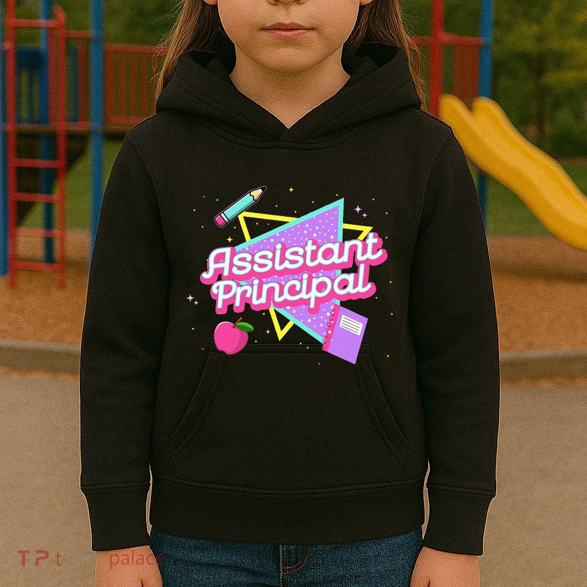 Cute Assistant Principal 80S 90S Back To School Gift Kids Hoodie