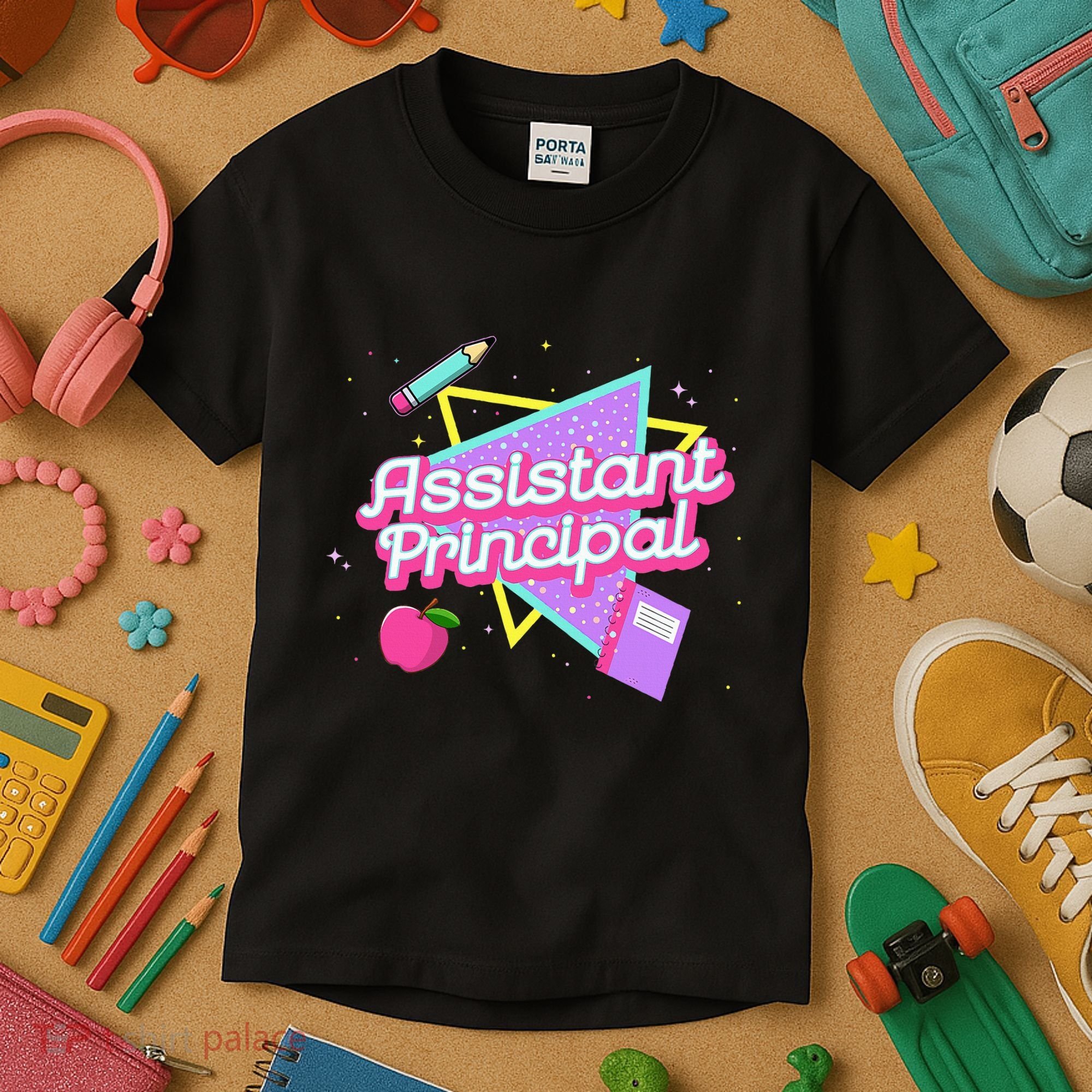 Cute Assistant Principal 80S 90S Back To School Gift Kids T-Shirt