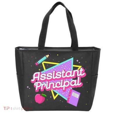Cute Assistant Principal 80S 90S Back To School Gift Tote Bag