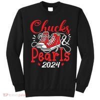 Chucks And Pearls Im With Her Kamala 2024 Sweatshirt thumb 0
