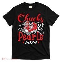 Chucks And Pearls Im With Her Kamala 2024 T-Shirt thumb 0