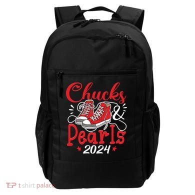 Chucks And Pearls Im With Her Kamala 2024 Backpack