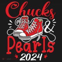 Chucks And Pearls Im With Her Kamala 2024 Polo thumb 3