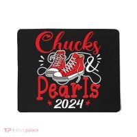 Chucks And Pearls Im With Her Kamala 2024 Mousepad thumb 0