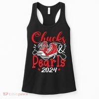 Chucks And Pearls Im With Her Kamala 2024 Women's Tank Top thumb 0
