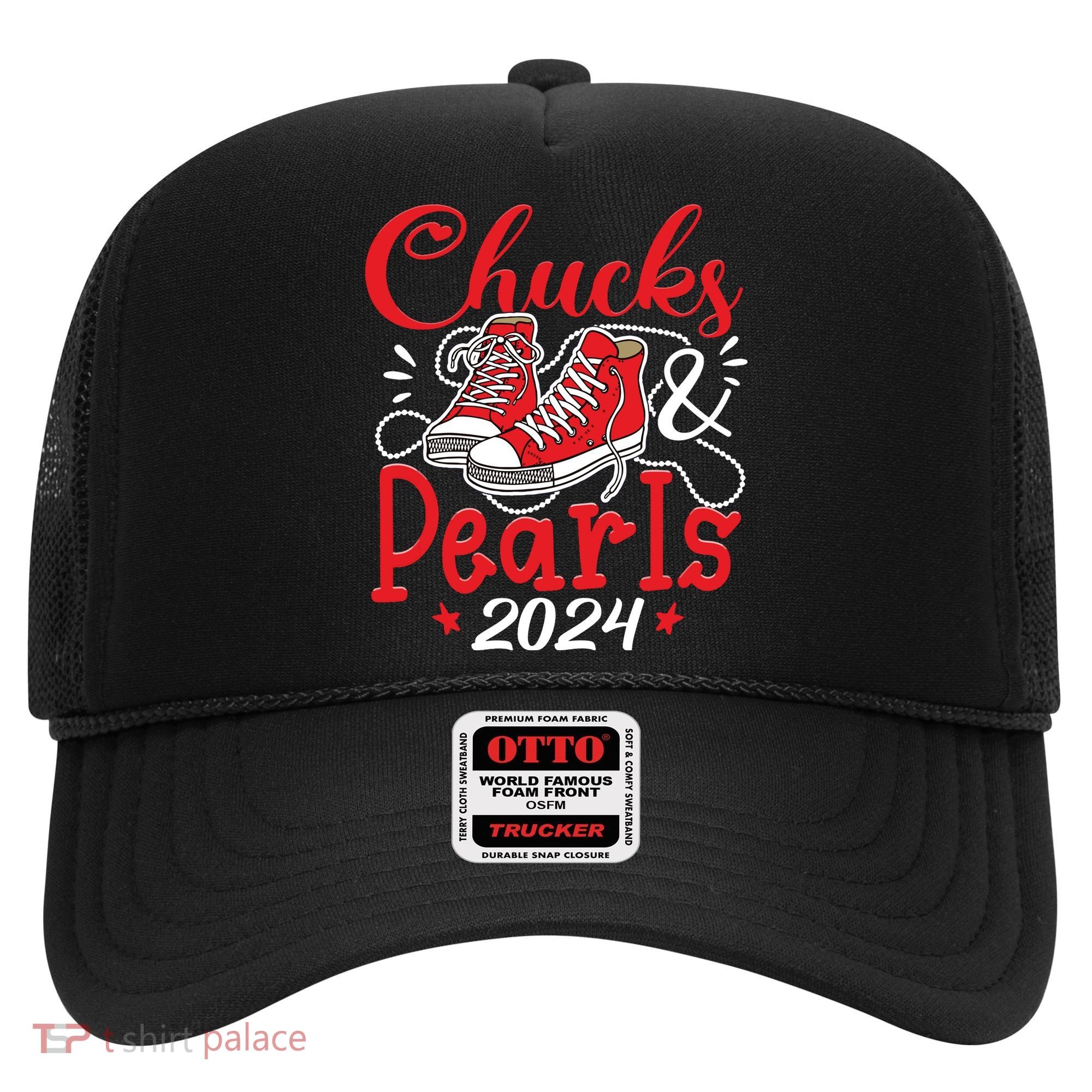 Chucks And Pearls Im With Her Kamala 2024 Hat