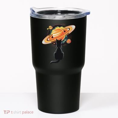 Cat And Planets Cosmic Universe Design Tumbler