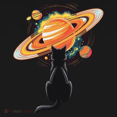 Cat And Planets Cosmic Universe Design Tank Top