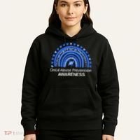 Child Abuse Prevention Awareness Blue Boho Rainbow Pinwheel Hoodie thumb 5