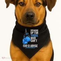 Child Abuse Prevention Awareness Boxing Gloves Blue Ribbon USA-Made Doggie Bandana thumb 1